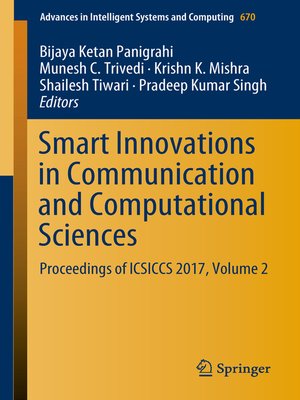 cover image of Smart Innovations in Communication and Computational Sciences